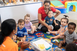 kids in a childcare center